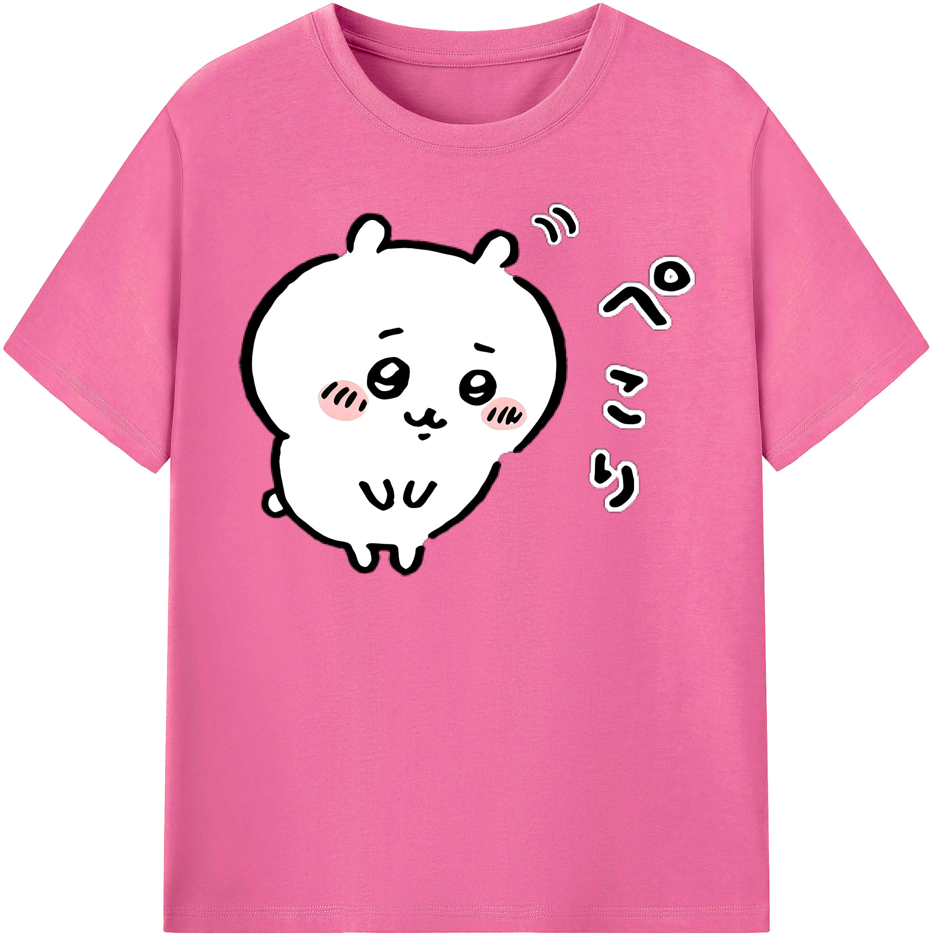 （画像用） ちいかわ ちいかわ Chii-kawa chiikawa レディースカジュアルプリントTシャツ（綿100％）